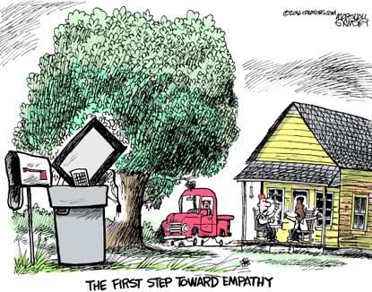 Editorial cartoon U.S. Empathy