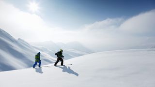 two men ski touring
