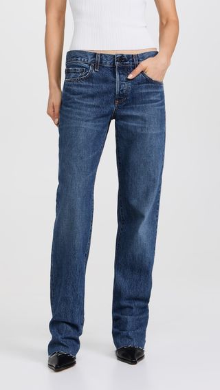 Long Low Rise Straight Jeans