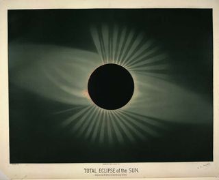 Total eclipse of the sun by Trouvelot
