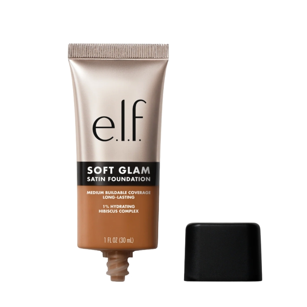 A product shot of the e.l.f Cosmetics Soft Glam Satin Foundation, on a white background