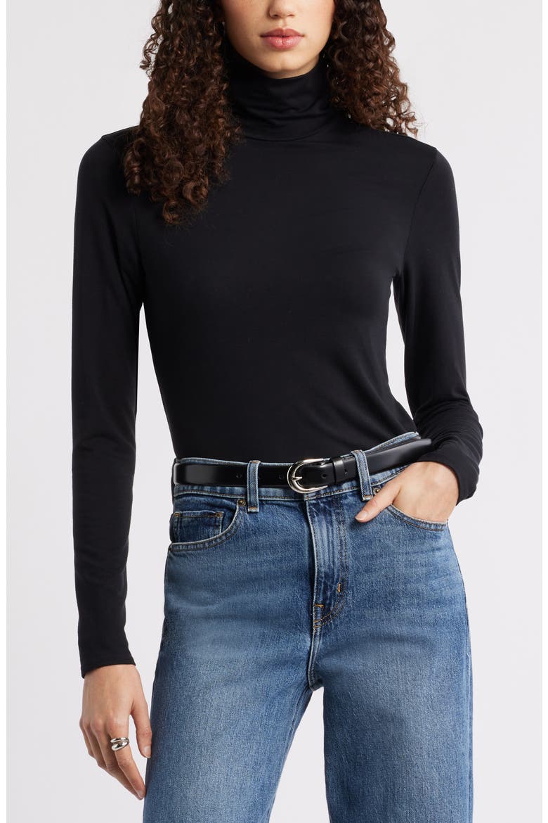 Turtleneck Knit Top