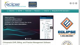 Eclipse Practice Management software website screenshot.