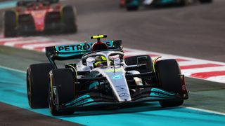 Lewis Hamilton of Great Britain driving the (44) Mercedes AMG Petronas F1 car