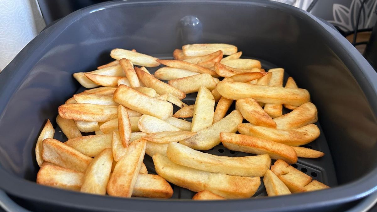 Frozen fries cooked using Ninja 5-in-1 Grill and Air Fryer