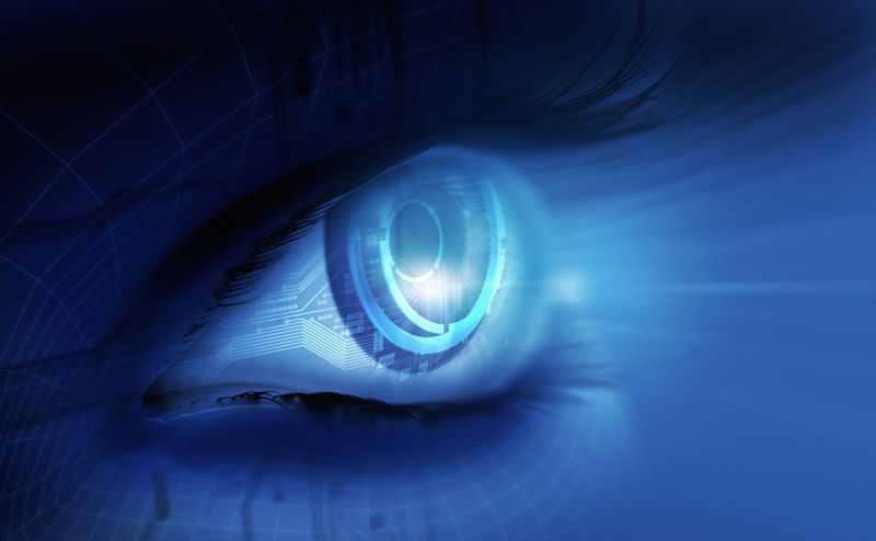 An artist&#039;s concept of a bionic eye.