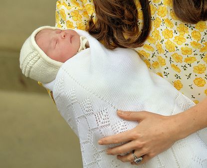 The Duchess of Cambridge with the unnamed princess.