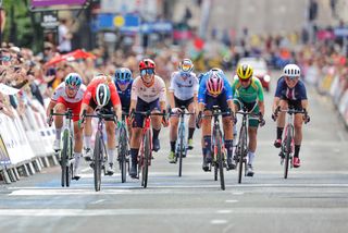 Road World Championships 2023: The sprint for 11th place which for three riders in the group was also a sprint for a world title