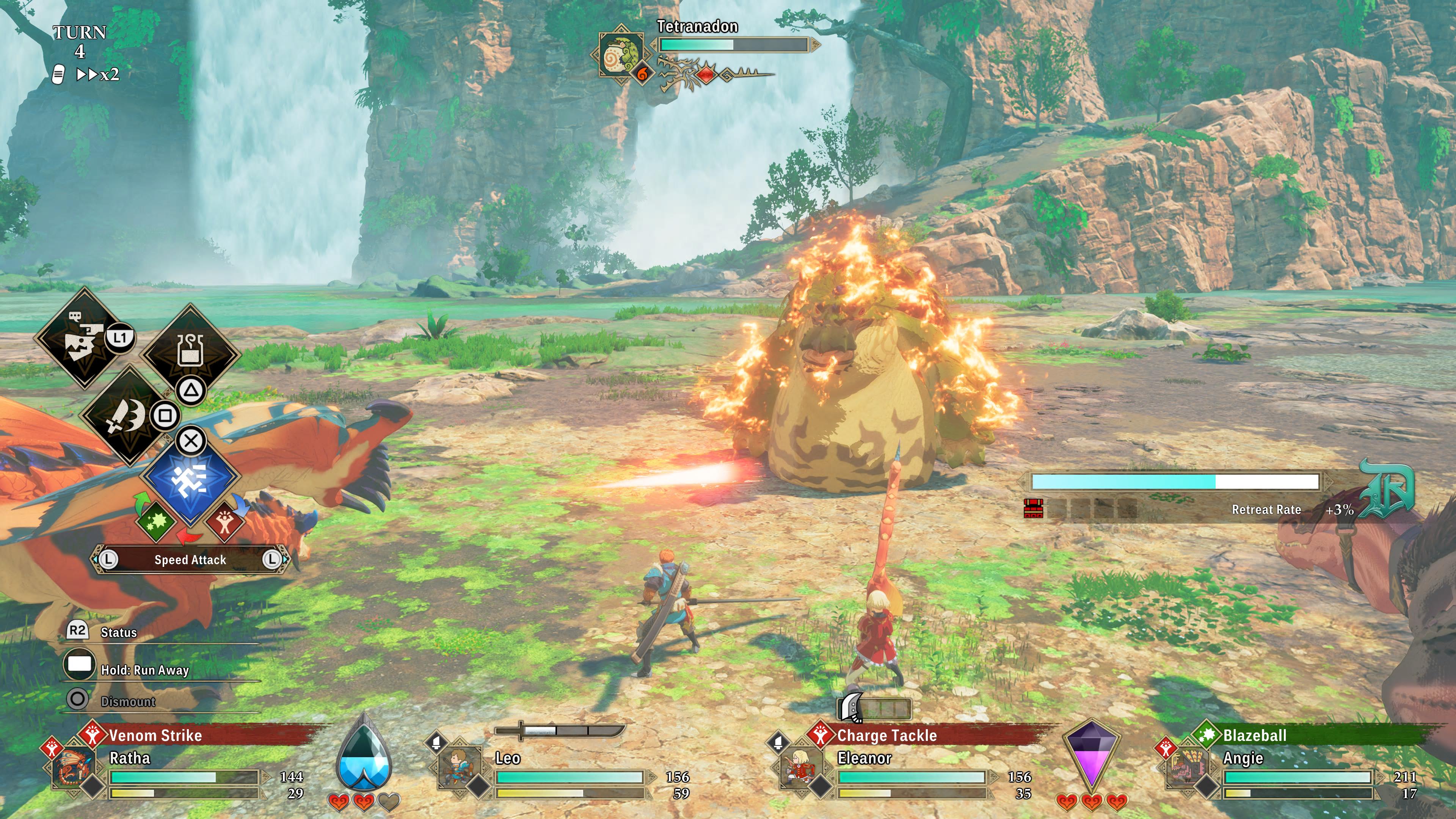 Monster Hunter 3 screens, colourful anime style game images