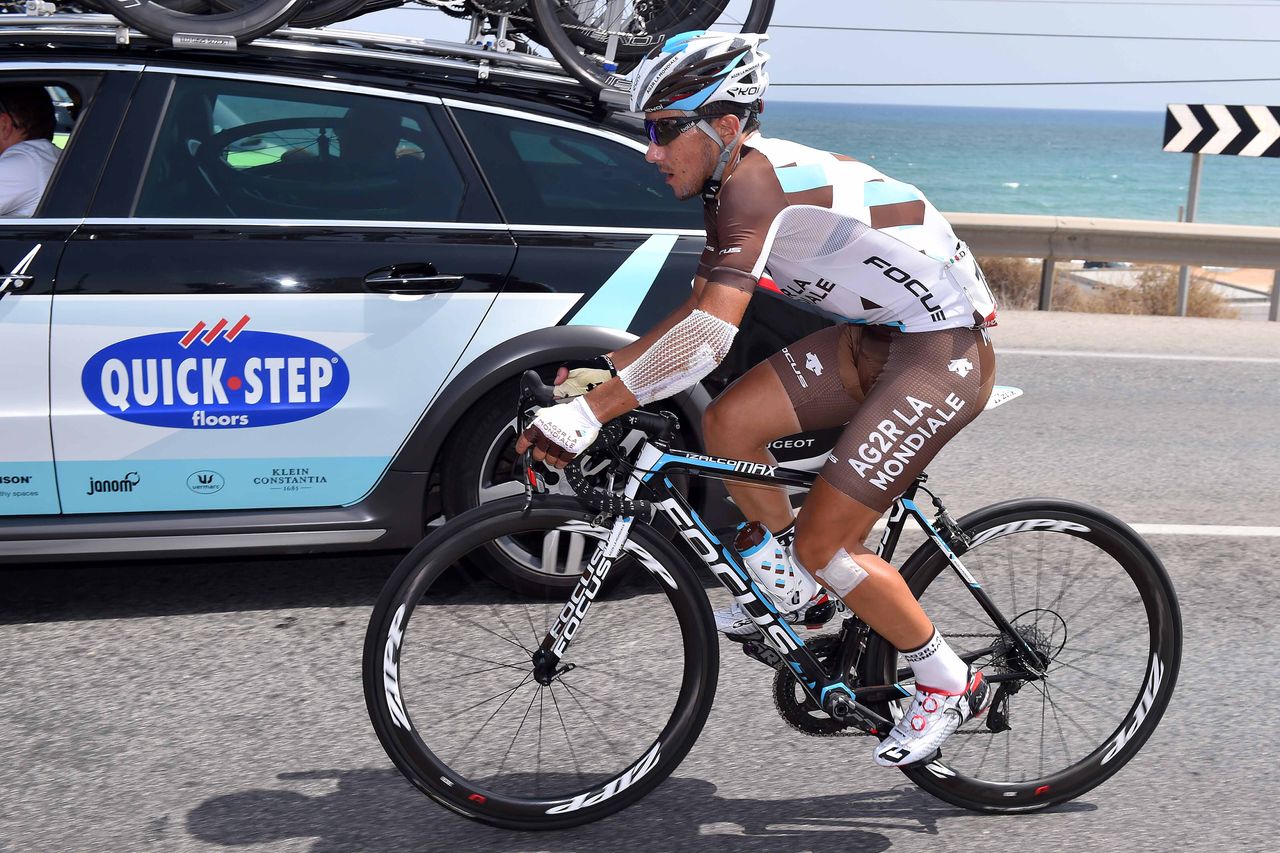 Domenico Pozzovivo bandaged after crashing on Stage 9 of the Vuelta a Espa&ntilde;a