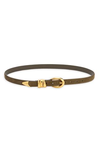 Triple Keeper Suede Belt