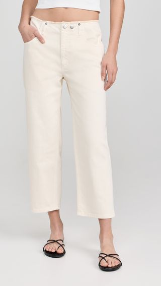 Garment Dyed Stretch Twill Cropped Newman Jeans