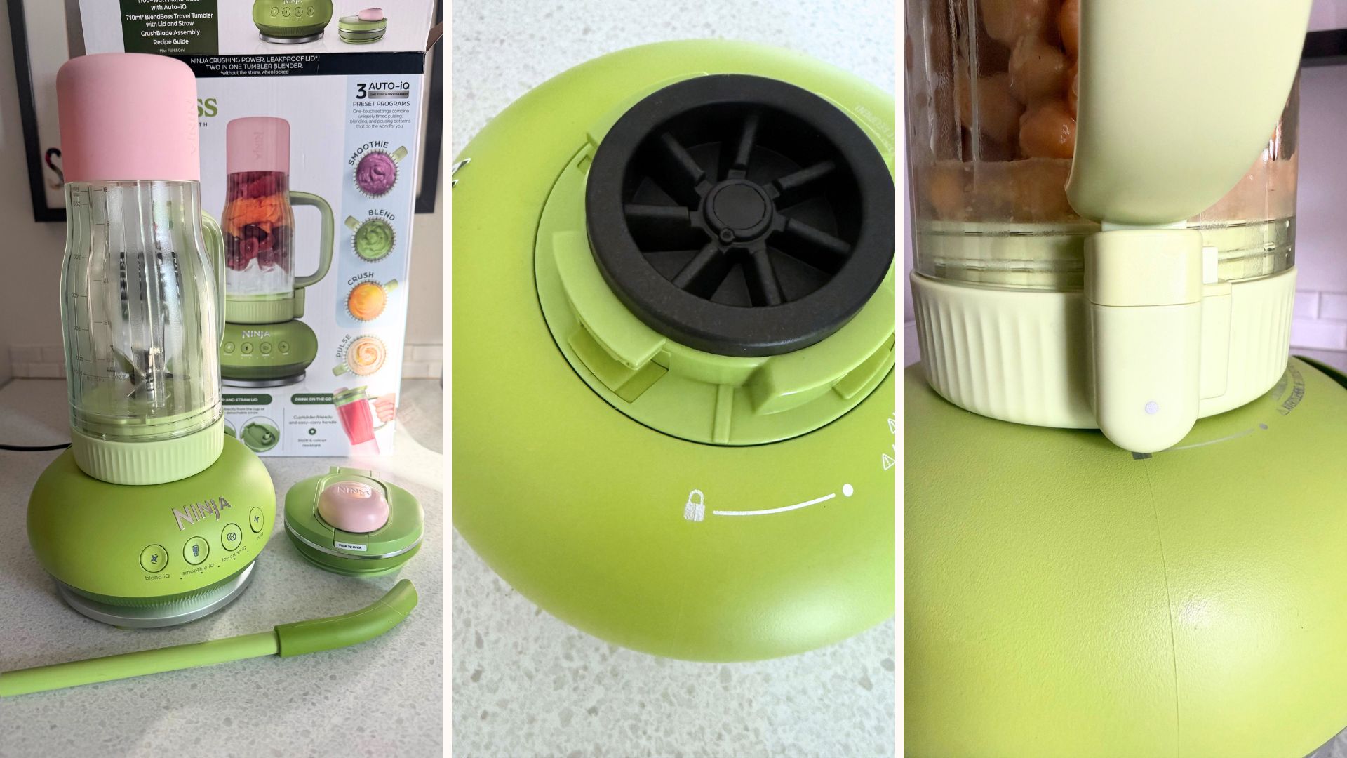 Compilation images showing the Ninja Blendboss review process