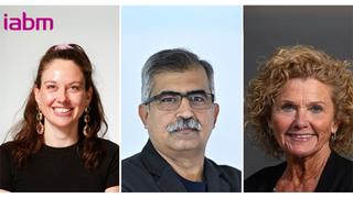 From left: Ana-Claire Bernades, Sushant Rai and Michelle Kelly of IABM