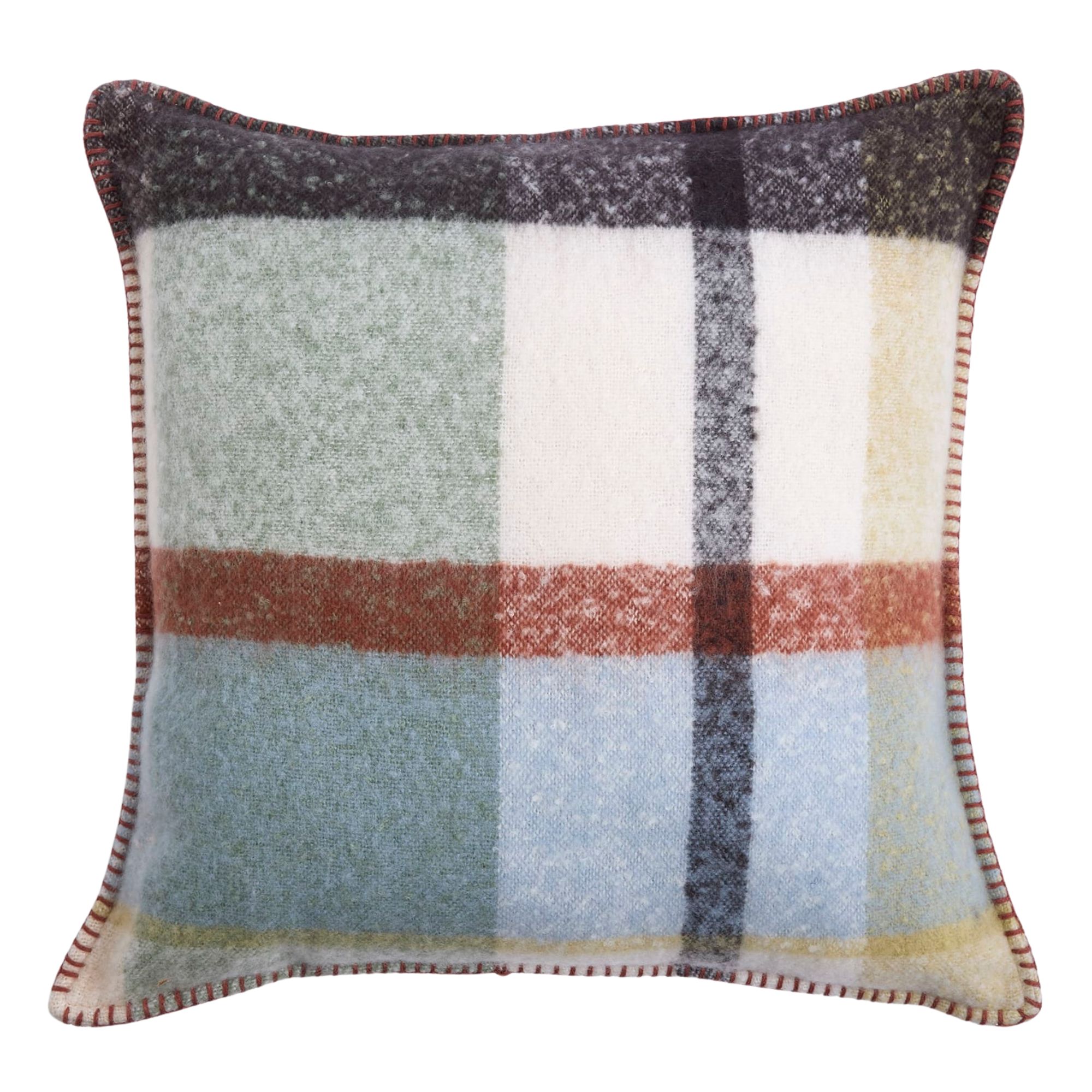 M&S Collection, Faux Mohair Checked Cushion