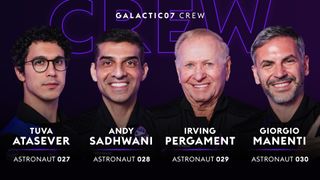 The four Galactic 07 astronauts on Virgin Galactic's VSS Unity.