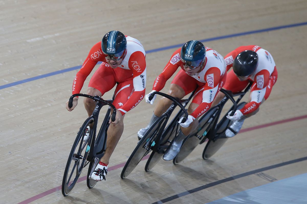 Japan in their winning team sprint