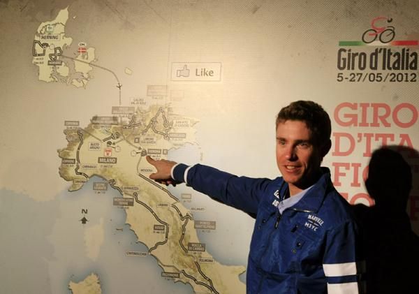 Damiano Cunego at the 2012 Giro d'Italia presentation