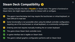 Steam Deck Skyrim Legendary Edition listed as Playable