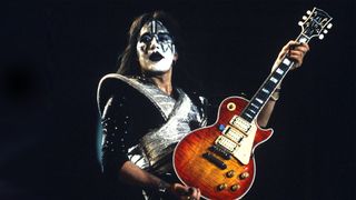 Ace Frehley performs with Kiss in 1996