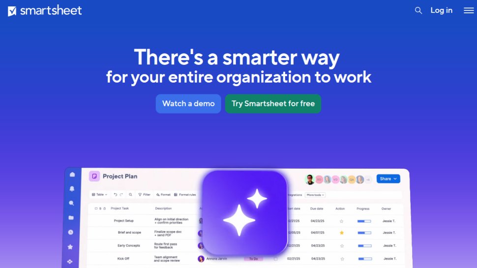 Smartsheet website screenshot (February 2026).