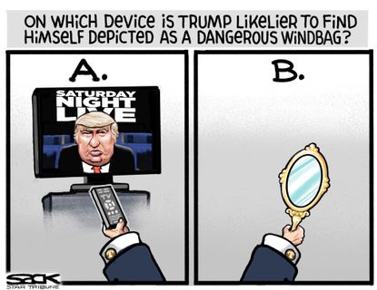 Political Cartoon U.S. Trump SNL Alec Baldwin
