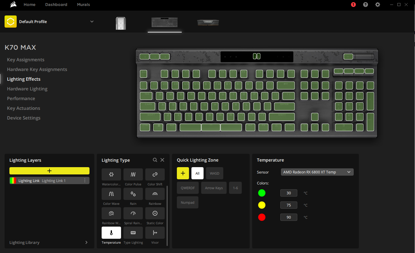 Corsair K70 Max RGB