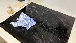 cleaning an induction hob