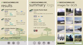 Geocaching Live for Windows Phone screenshots