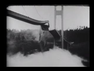 On Nov. 7, 1940, the newly built Tacoma Narrows Bridge swayed and collapsed in 42 mph winds.