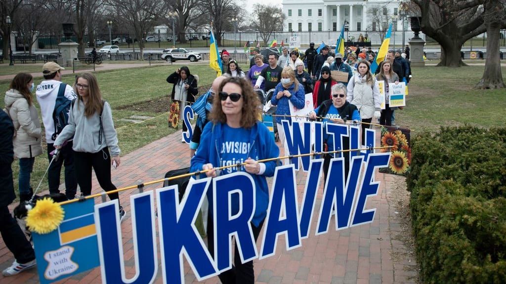 A pro-Ukraine rally in Washington, D.C.