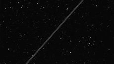 The world's largest communications satellite, BlueWalker 3, is leaving strong white lines across time-lapse images of the cosmos because it is so bright.
