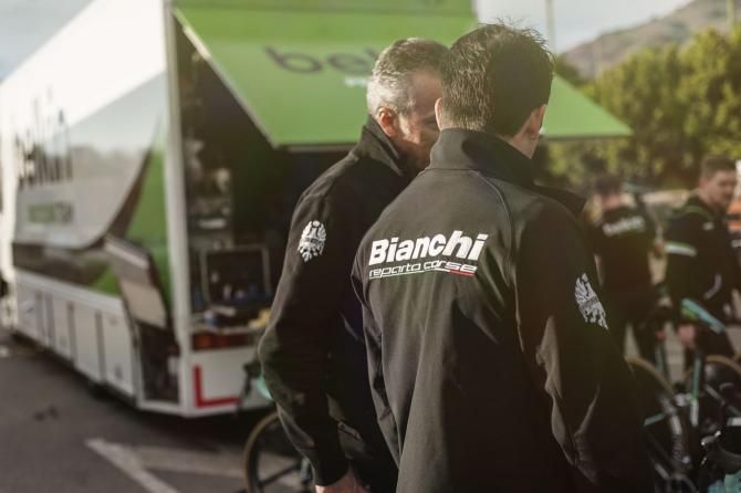 Bianchi technicians visited Belkin at the training camp