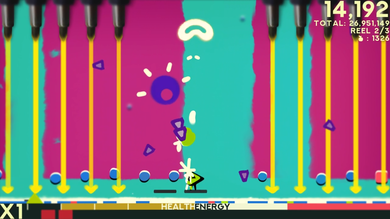 Screenshot from artistic bullet hell indie game ZOE Begone!