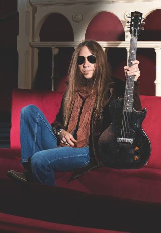 Charlie Starr with his main guitar, the 1956 Les Paul Junior that he calls “the heart of Blackberry Smoke”