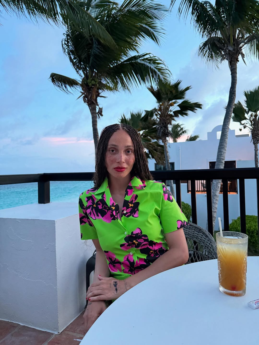 Adwoa Aboah at the Belmond Cap Juluca hotel in Anguilla