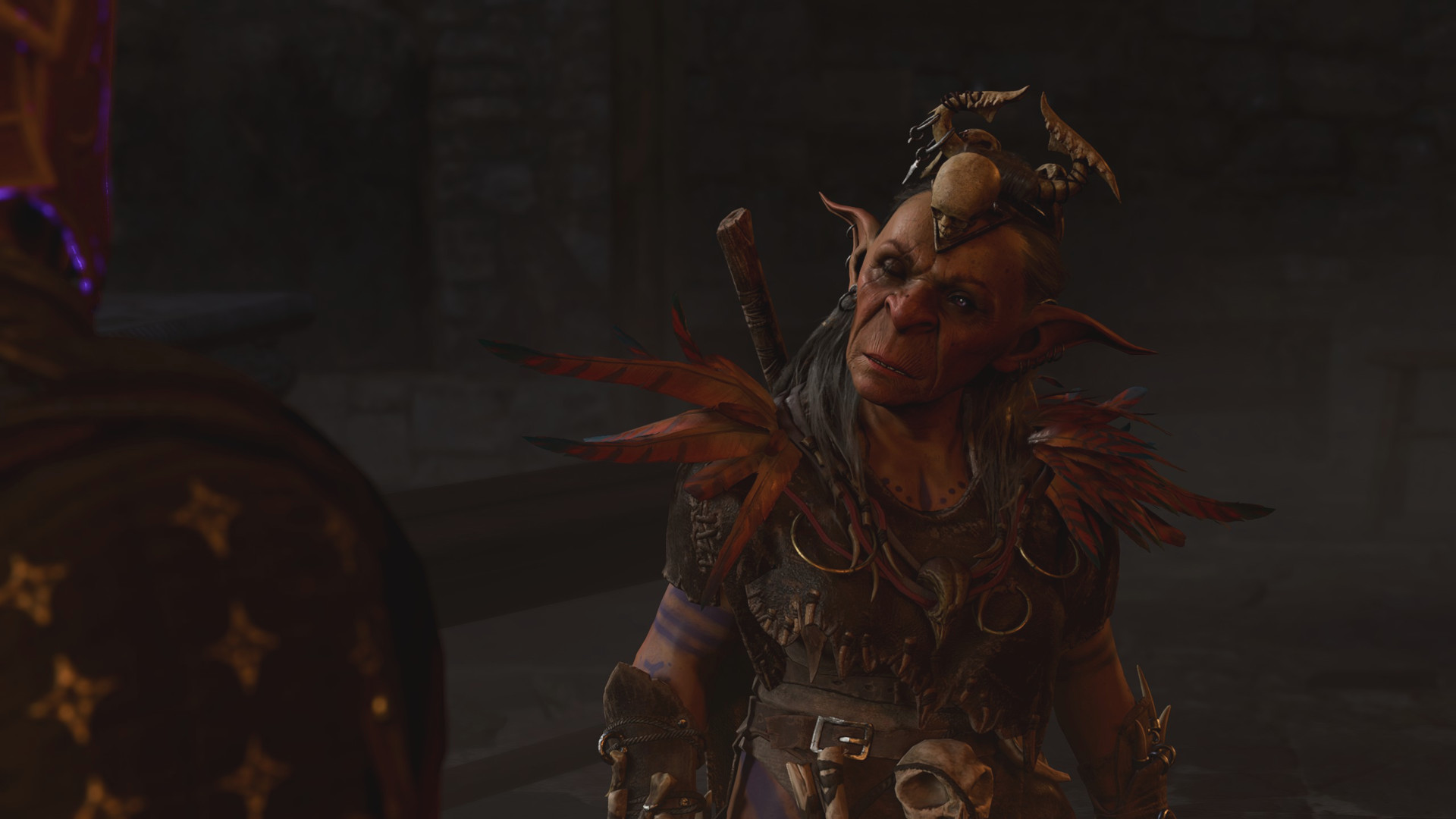Baldur&#039;s Gate 3 priestess gut goblin leader