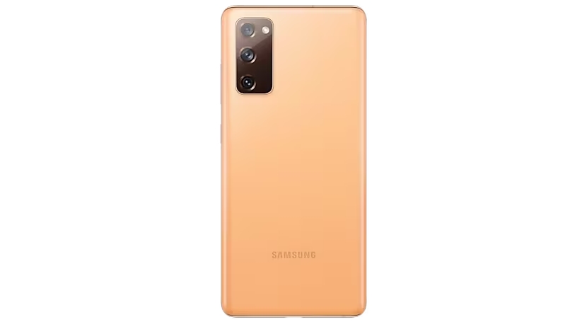 A Samsung Galaxy S20 FE in orange