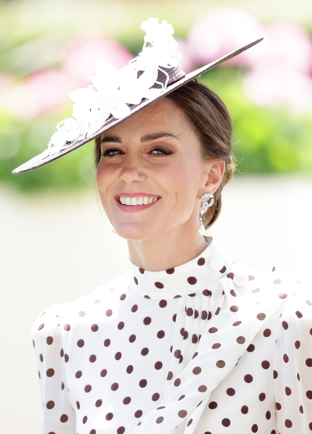 Catherine, Duchess of Cambridge in the parade ring during Royal Ascot 2022 at Ascot Racecourse on June 17, 2022 in Ascot, England