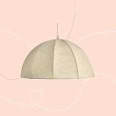 Made pendant light on pink background