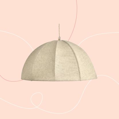 Made pendant light on pink background