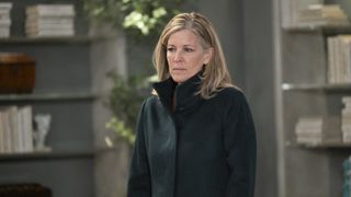 Laura Wright as Carly upset in General Hospital