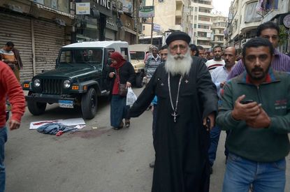 The aftermath of a Coptic Church bombing in Egypt
