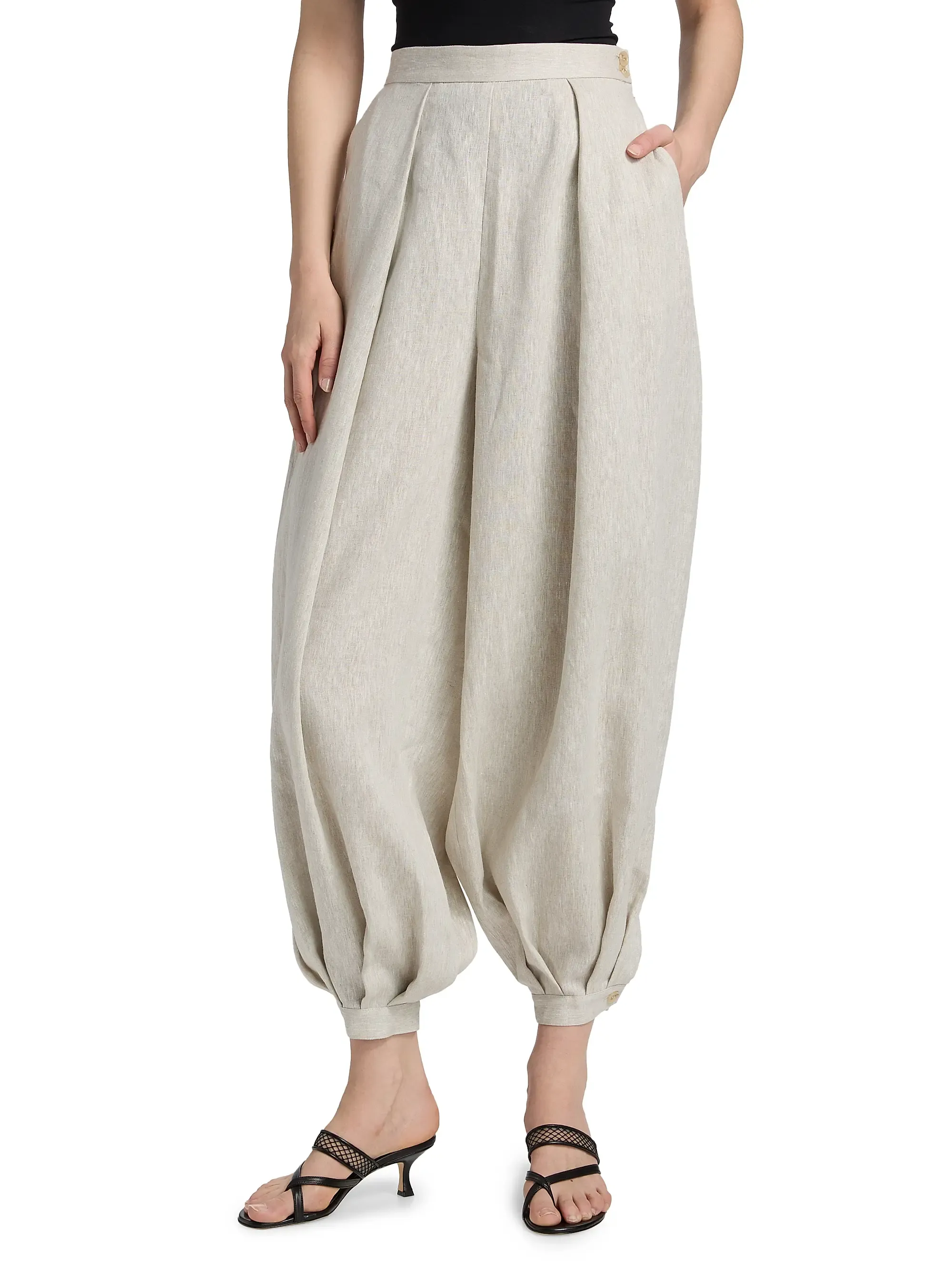 Ronny Kobo, Apolo Pleated Linen Pants