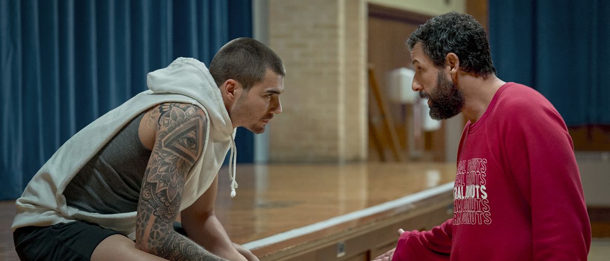 Adam Sandler and Juancho Hernangomez in Hustle