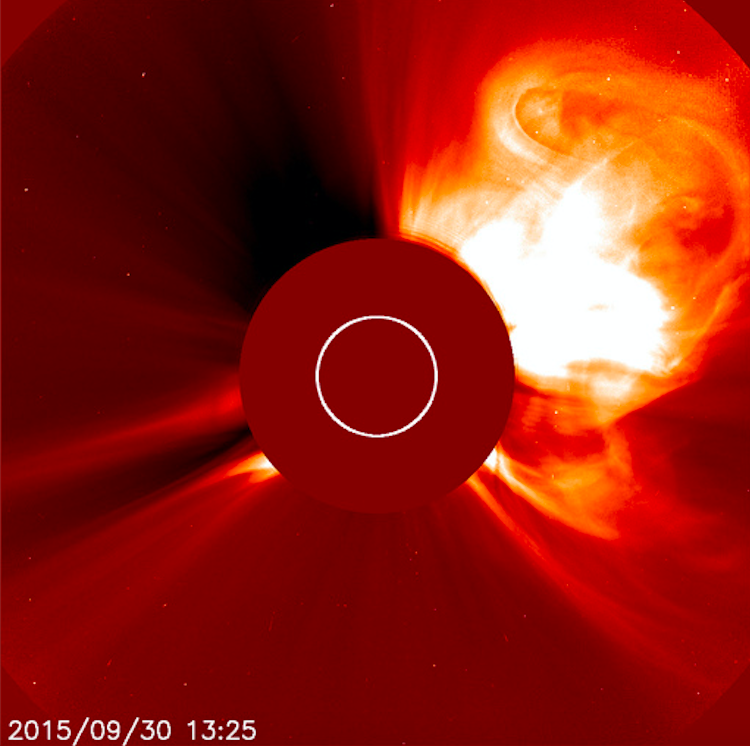 SOHO View of Sept. 30, 2015 CME