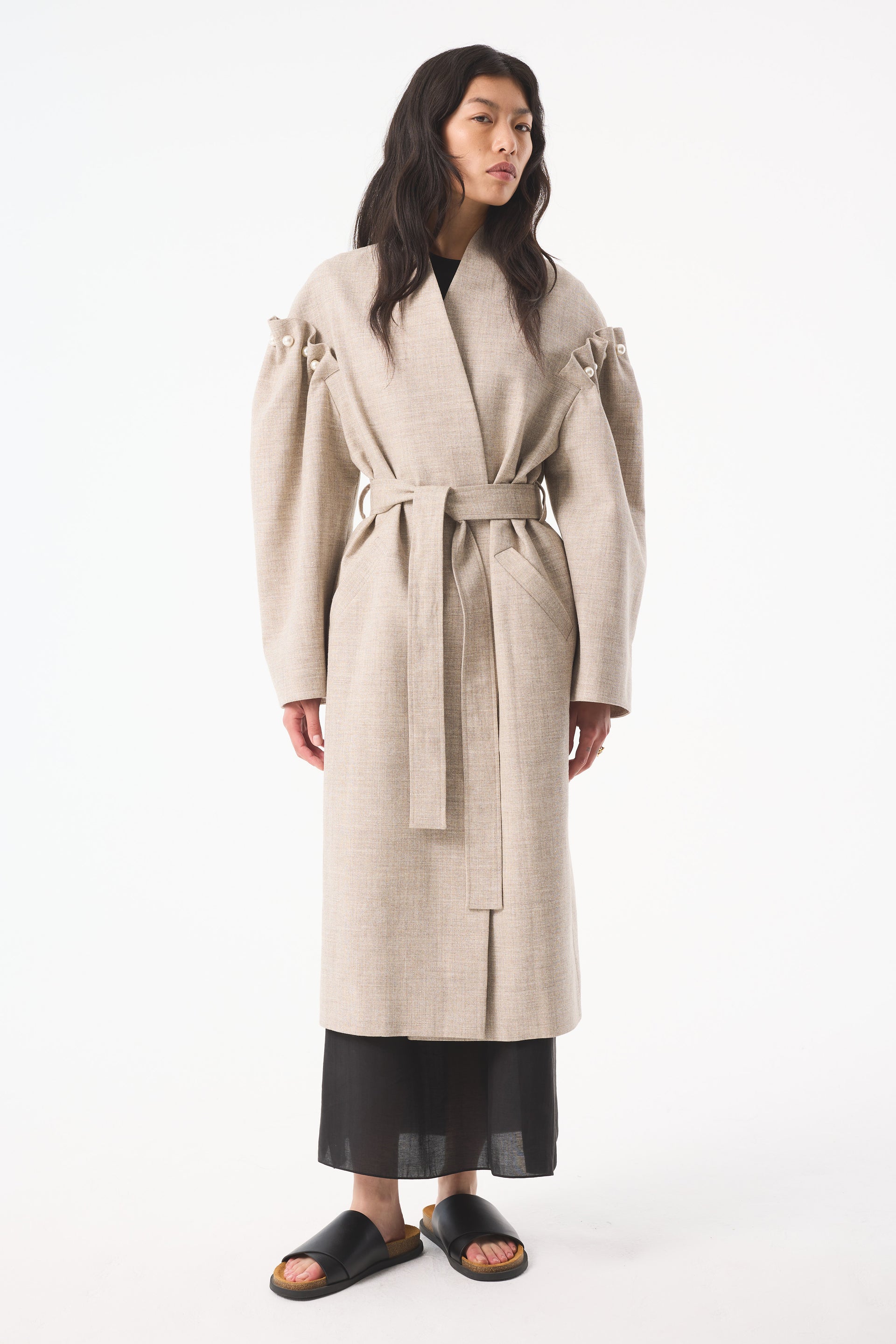Dree Grey Undyed Coat - Grey Undyed / Xs