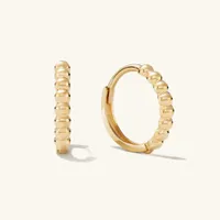 Beaded Huggie Hoops: was £128 now £102.40 (save £25.60) | Mejuri