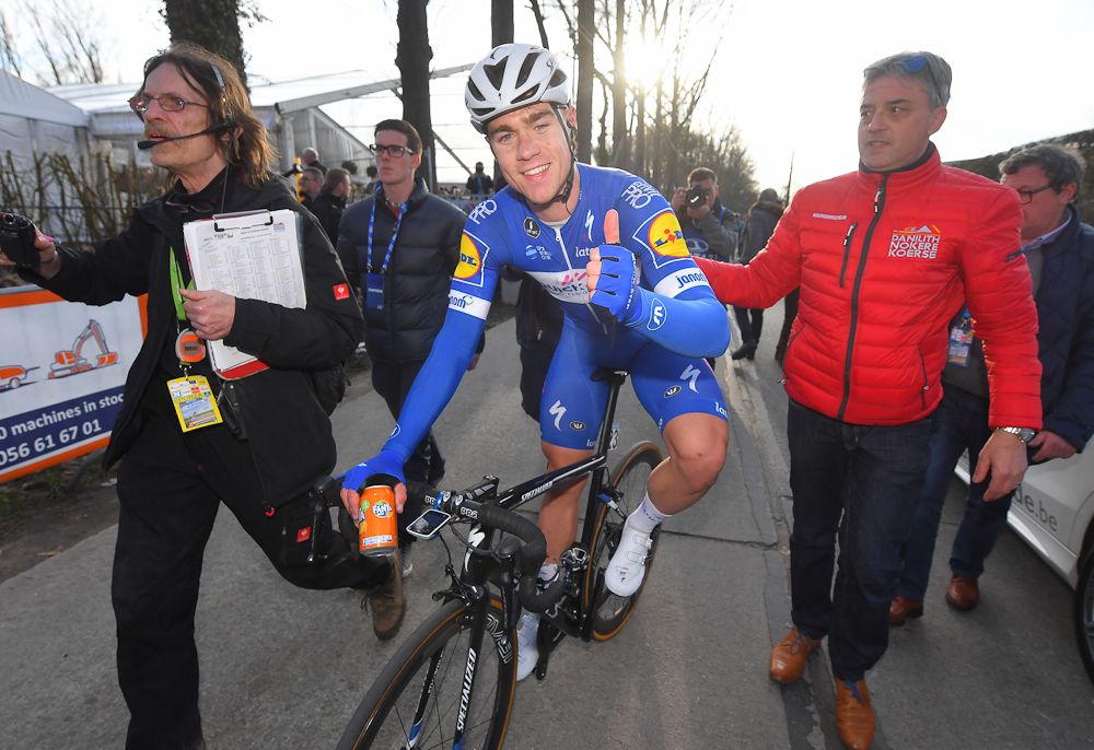 Fabio Jakobsen (Quick-Step Floors) after winning the 2018 Nokere Koerse
