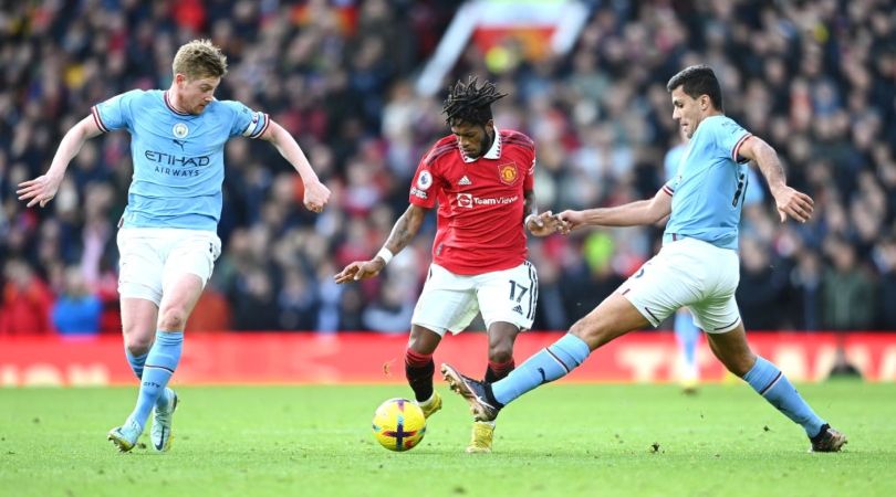 Fred Manchester United vs Manchester City Kevin De Bruyne Rodri